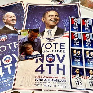 New Old Stock From Obama Presidential Campaign Memorabilia Shepard Fairey LOT